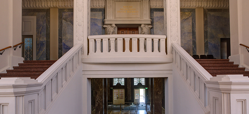 Treppenaufgang des Amts-und Landgerichts Schwerin