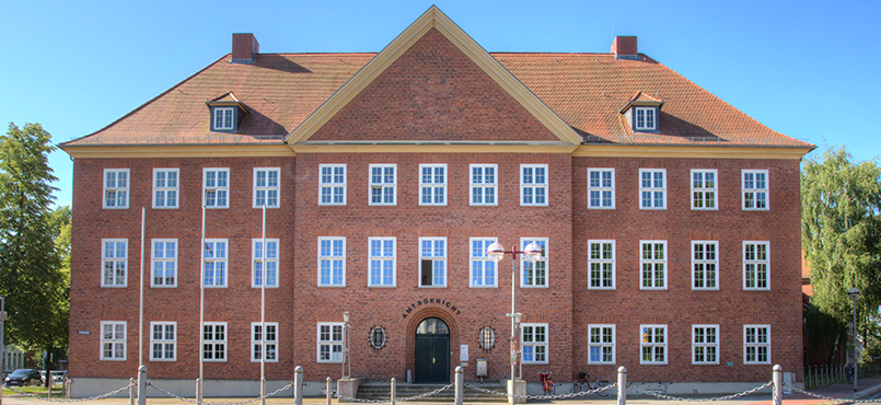Das Gerichtsgebäude des Amtsgericht Ludwigslust - ein Backsteinbau